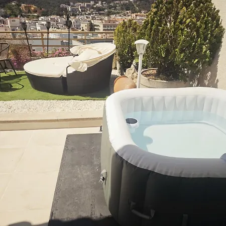 公寓 Luna With Jacuzzi, 5mins Walking To The Beach, Sea And Castle View Big Terrace 滨海托萨